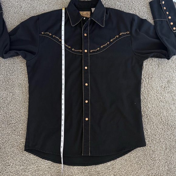 SCULLY | Black Snap front Western Shirt - Size medium - Picture 12 of 12